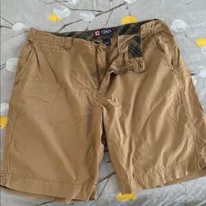 Chaps Tan Flat Front Shorts for Versatile Summer Style